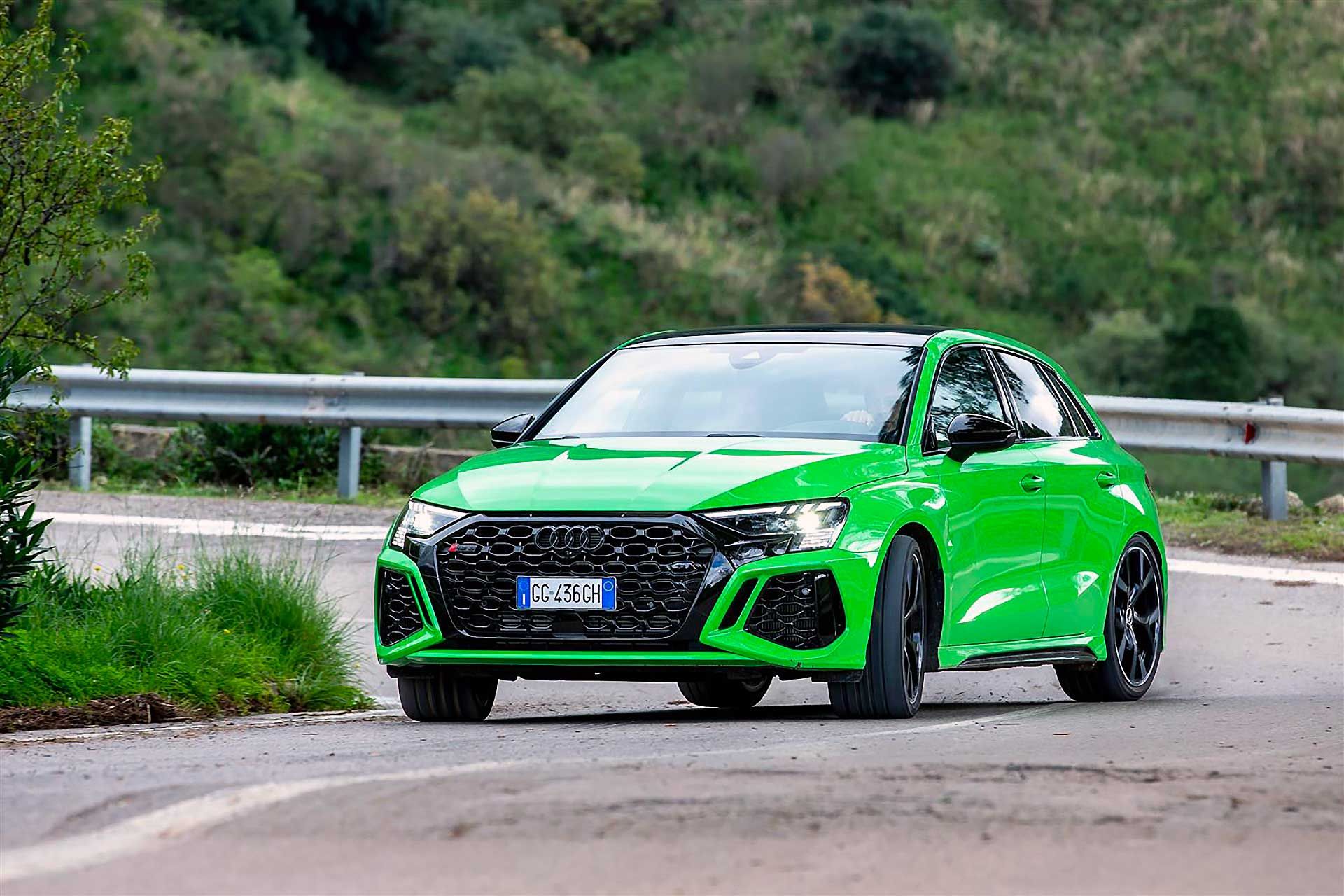 Audi RS3 Verde di rabbia Primo contatto