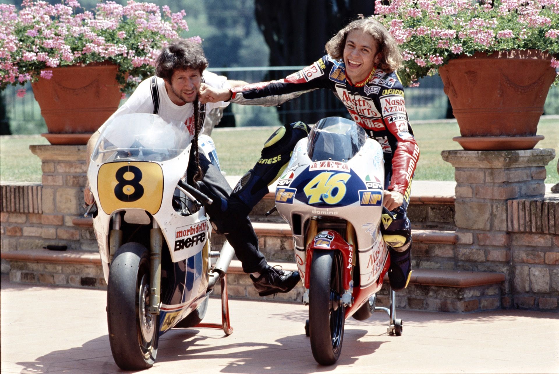 Valentino rossi con graziano rossi