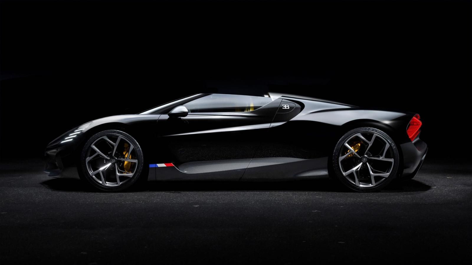 Bugatti W16 Mistral vista laterale