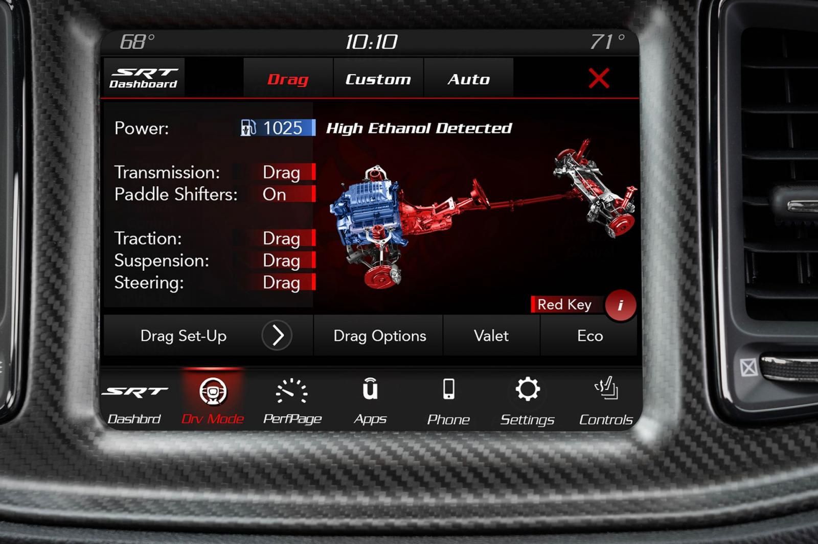 Dodge Challenger SRT Demon 170 display