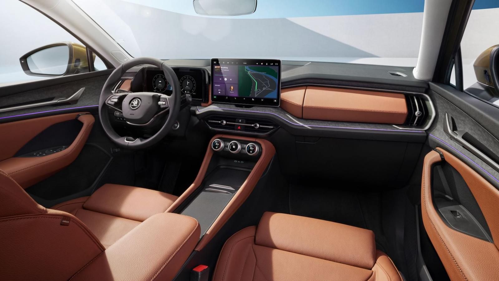 Nuova Skoda Kodiaq 2024, gli interni