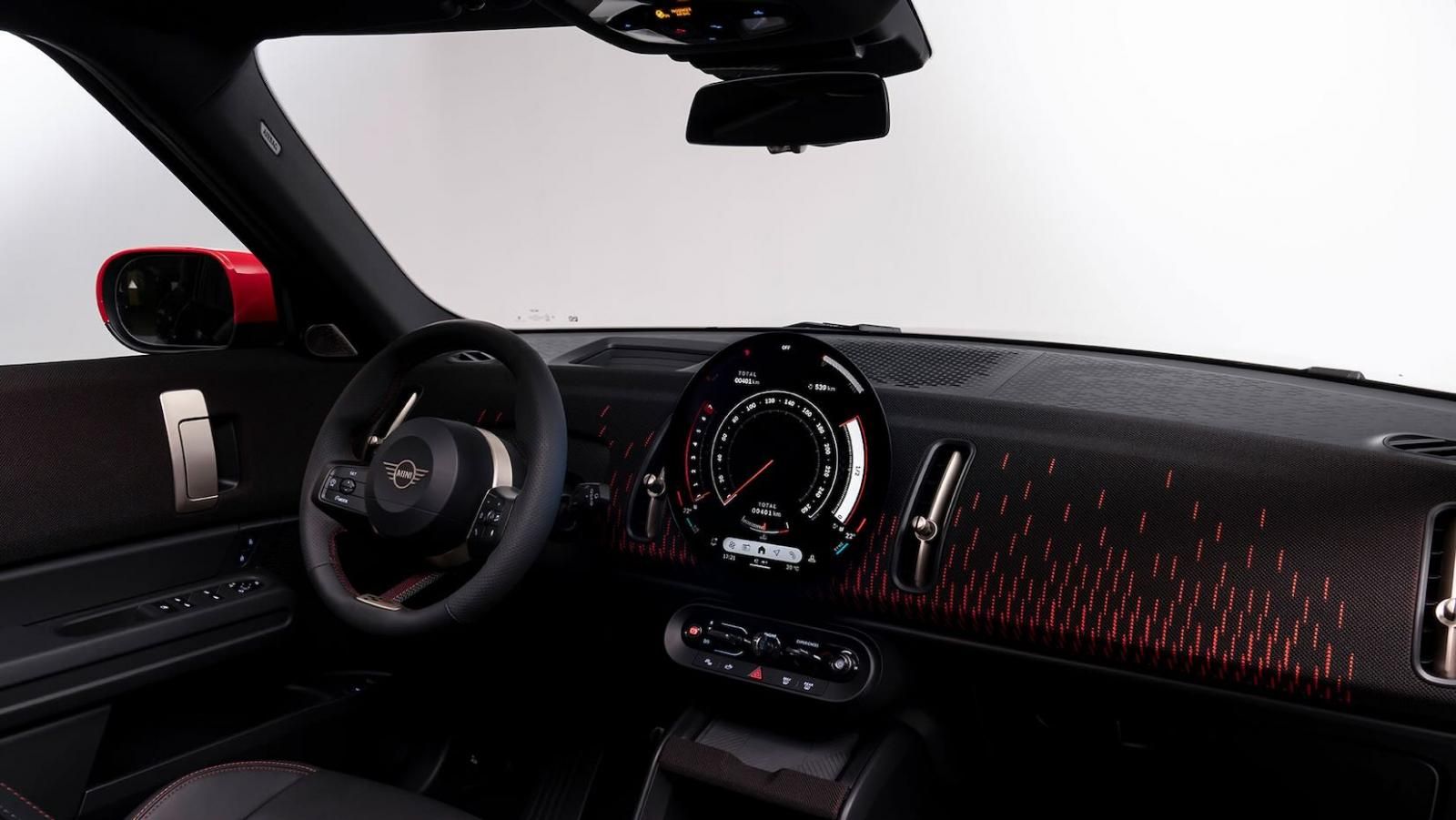 Nuova Mini Countryman John Cooper Works 2024, plancia e comandi