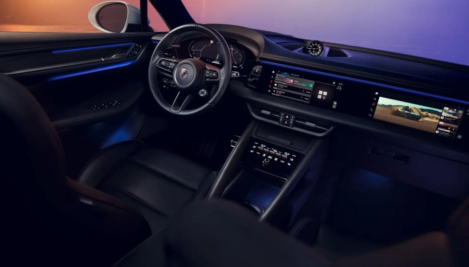 Nuova Porsche Macan elettrica plancia