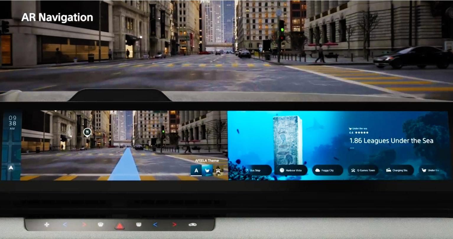 Sony Honda Mobility Afeela, navigatore Augmented Reality