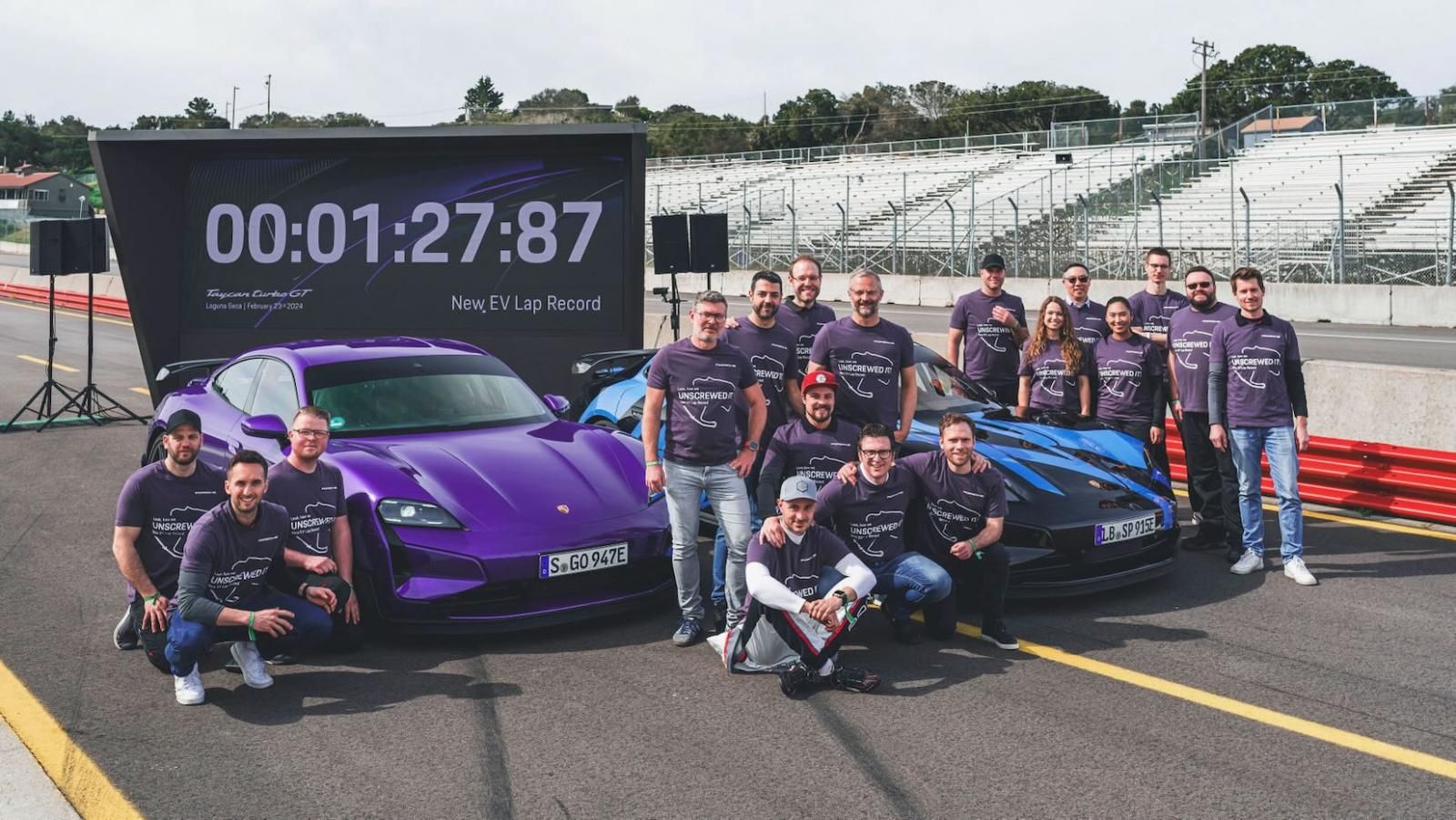 Nuova Porsche Taycan Turbo GT, record Laguna Seca