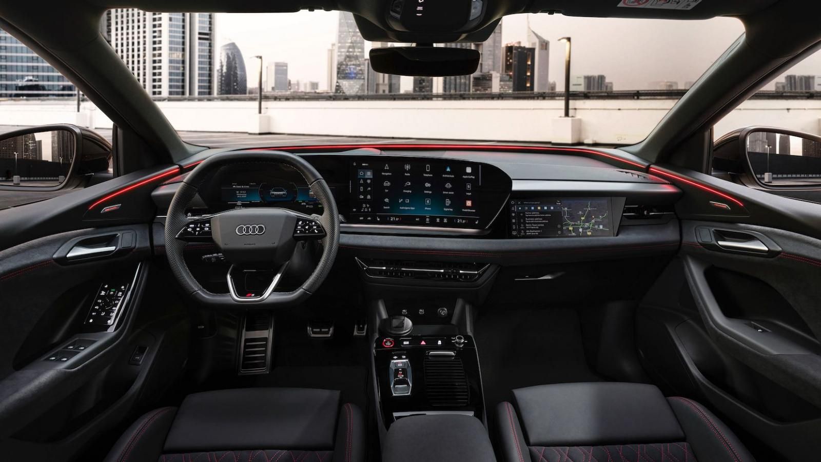 Nuova Audi Q6 e-tron 2024, plancia e comandi