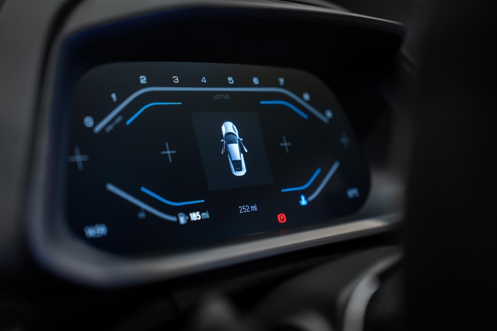 strumentazione Lotus Emira 4 cilindri grigia