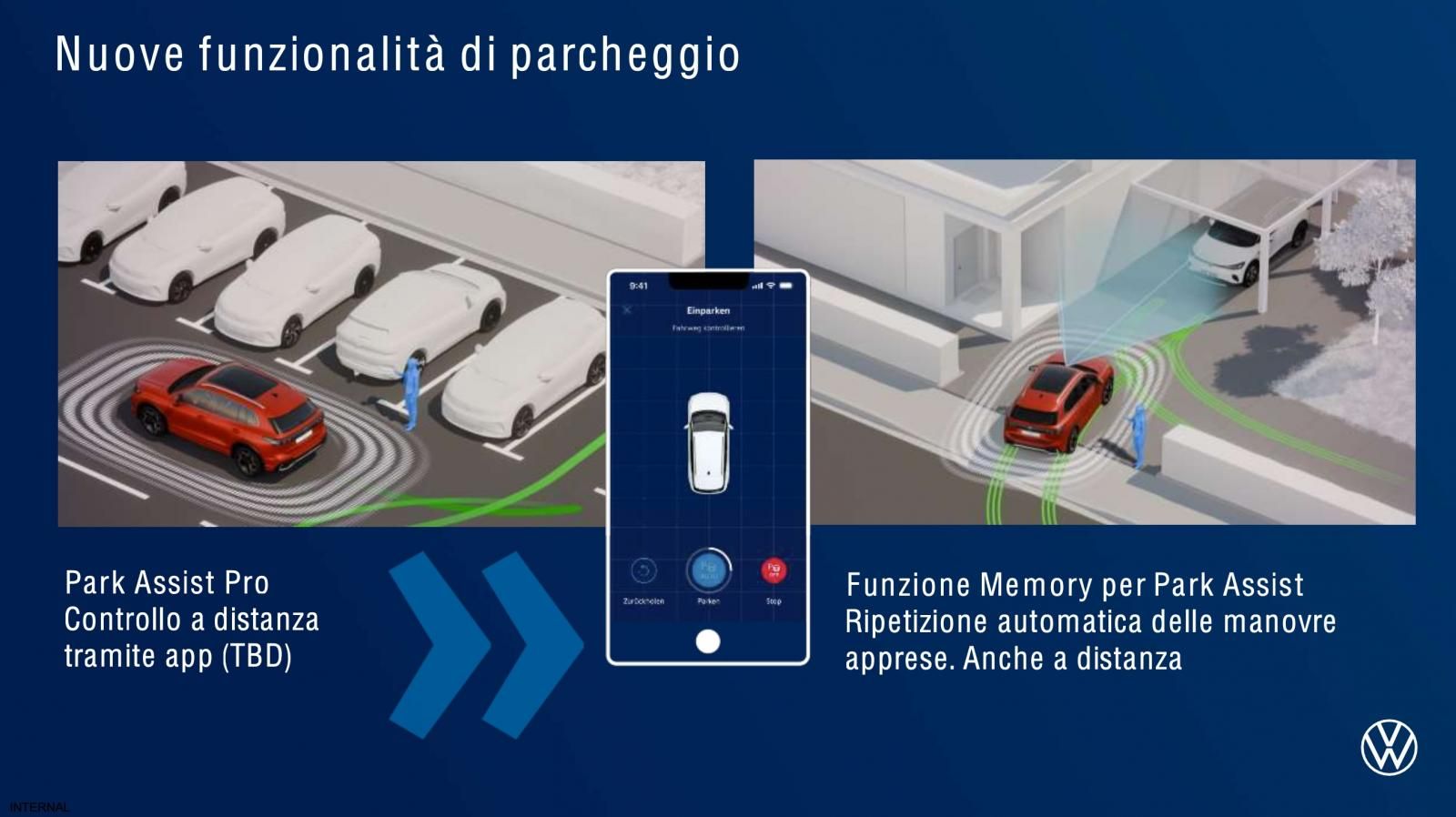 funzioni avanzate parcheggio Volkswagen Tiguan