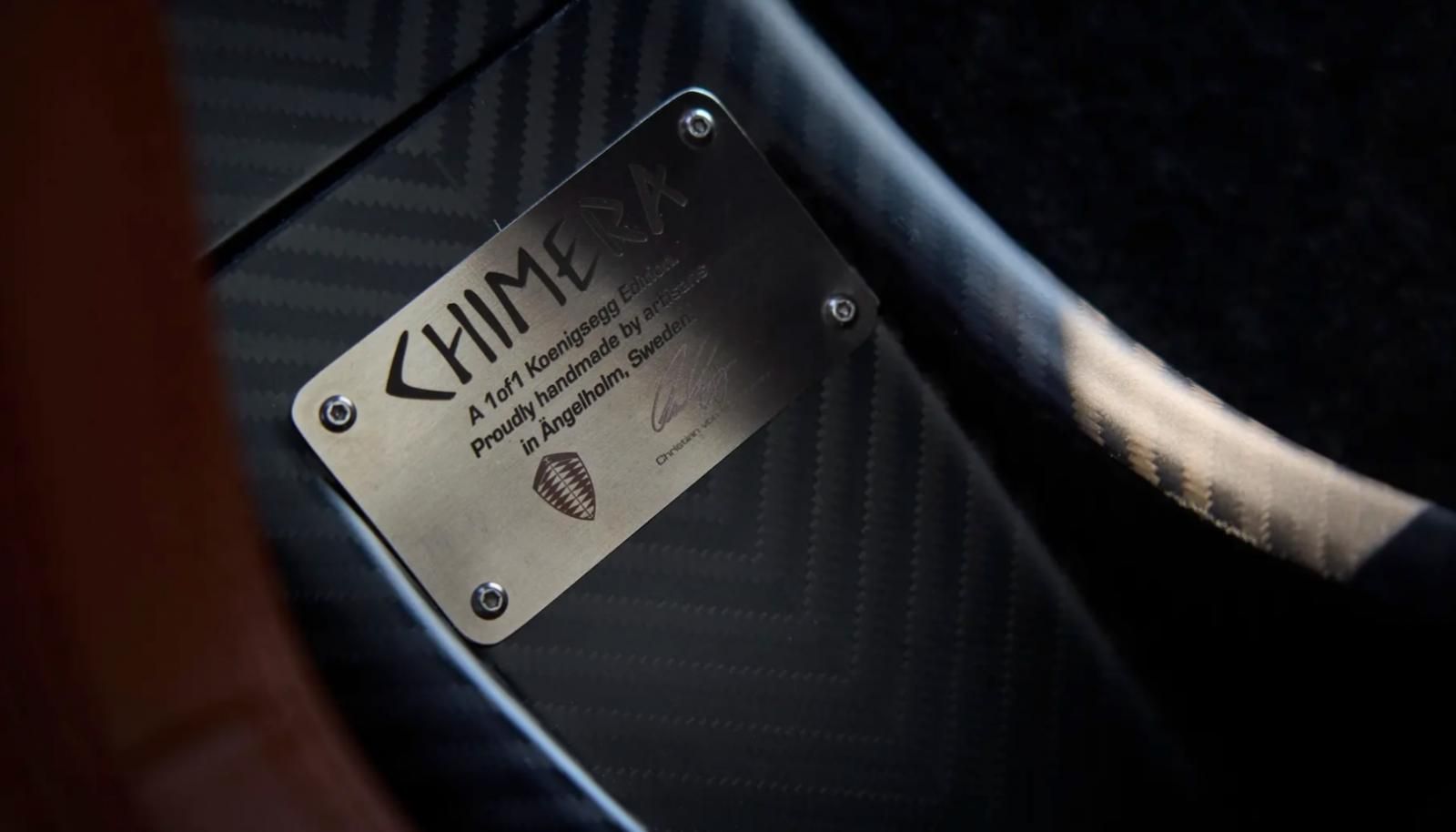 targhetta identificativa Koenigsegg Chimera