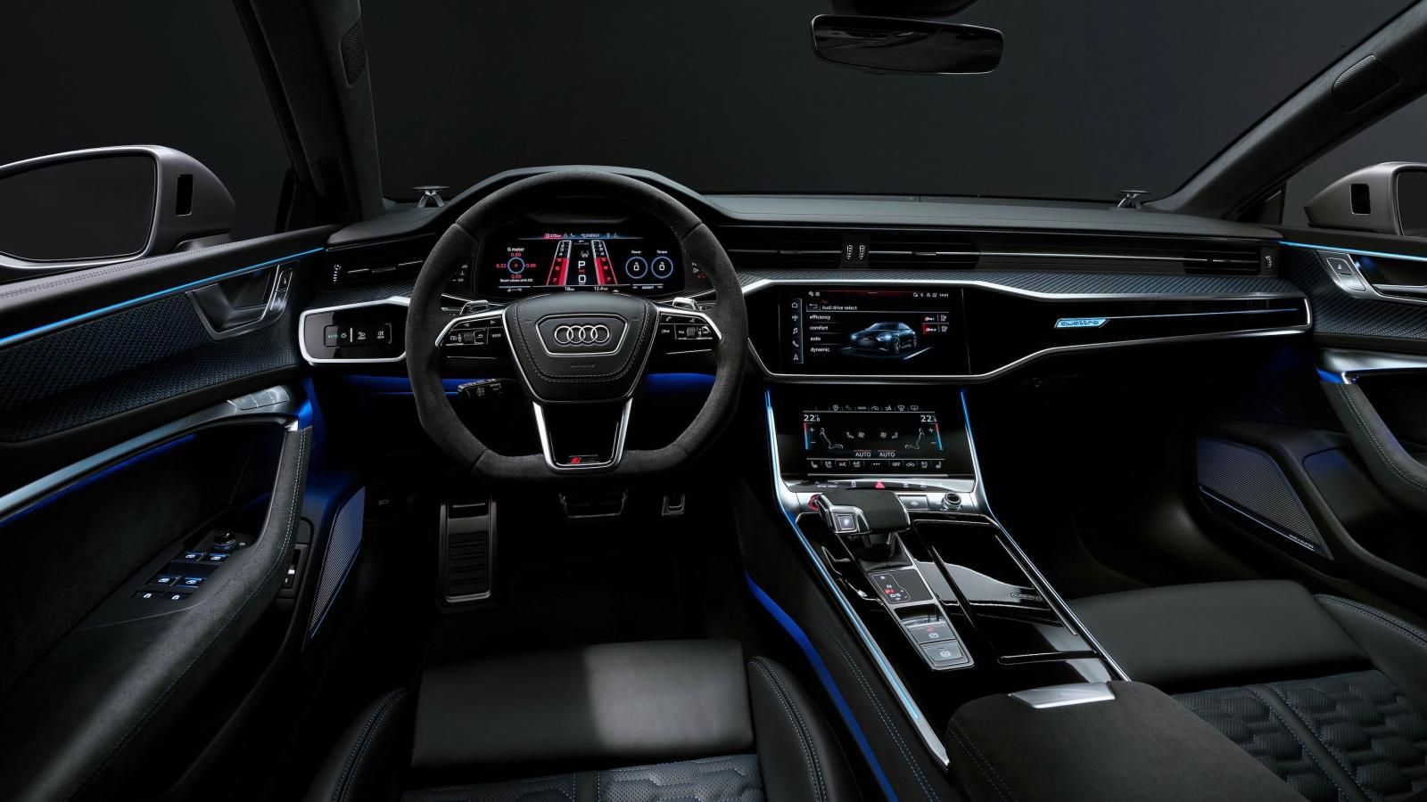 Audi RS 7 Sportback performance, interni blu
