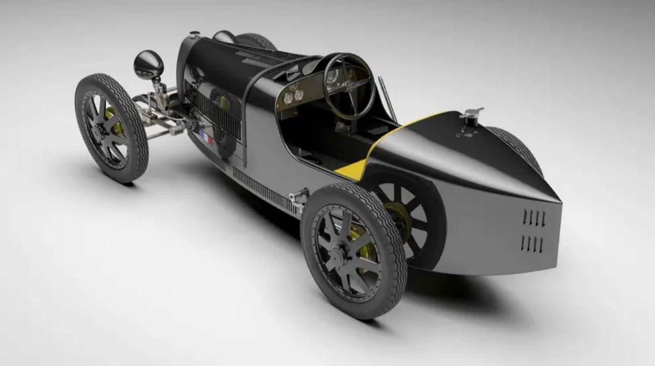 Bugatti Baby II Carbon Edition tre quarti posteriore